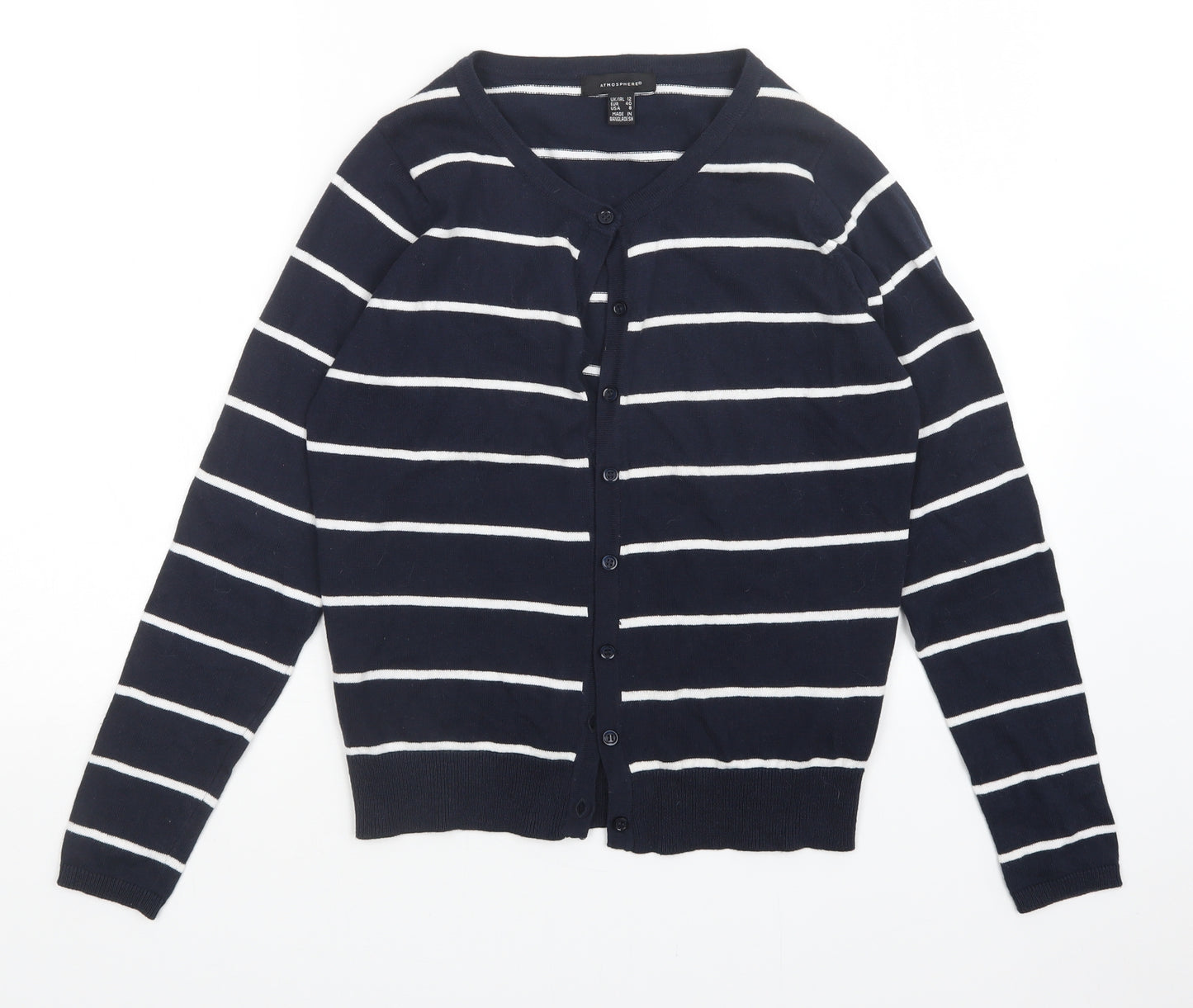 Atmosphere Womens Multicoloured Striped  Cardigan Jumper Size 12