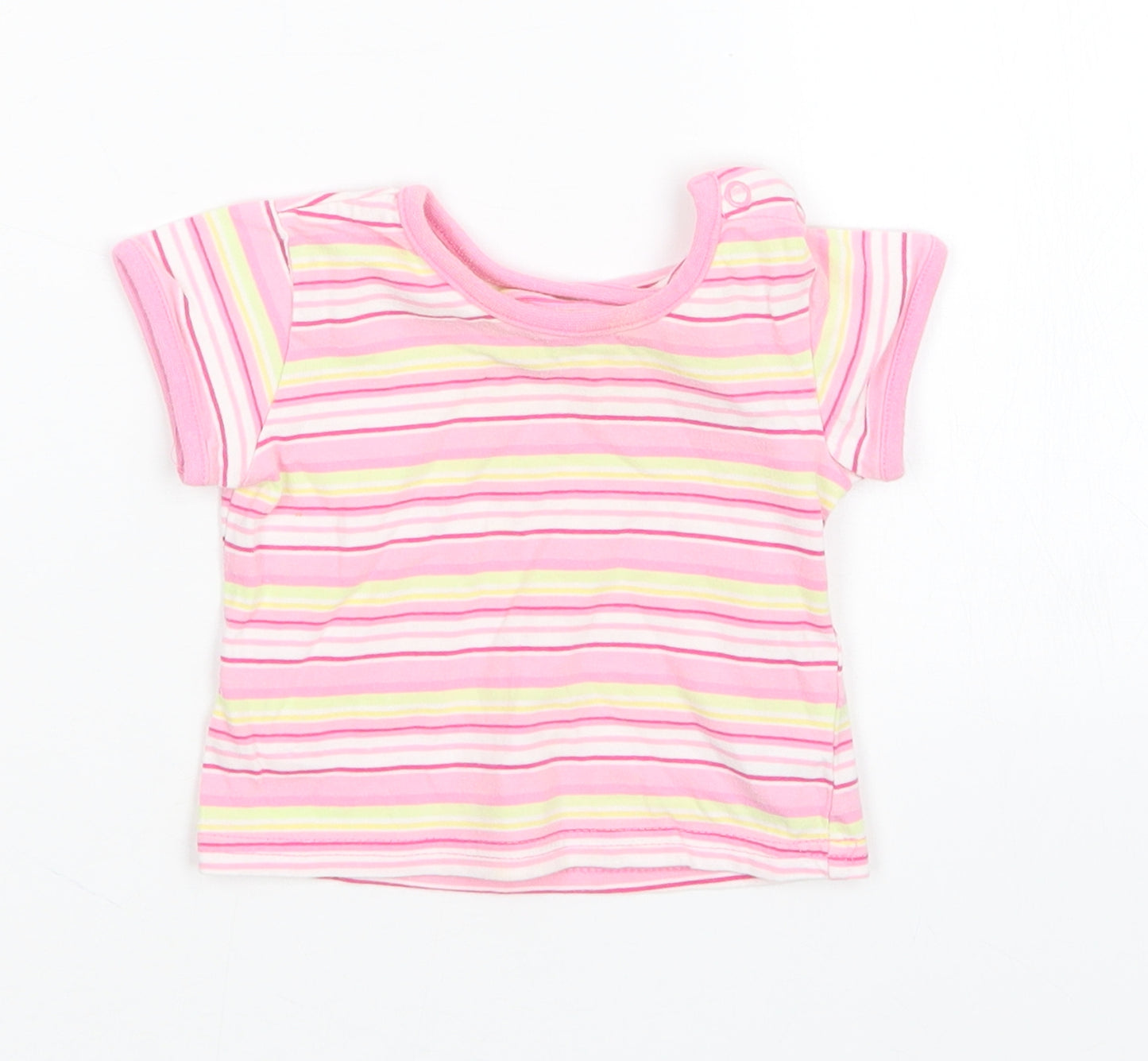 George Girls Multicoloured Striped  Basic T-Shirt Size 0-3 Months