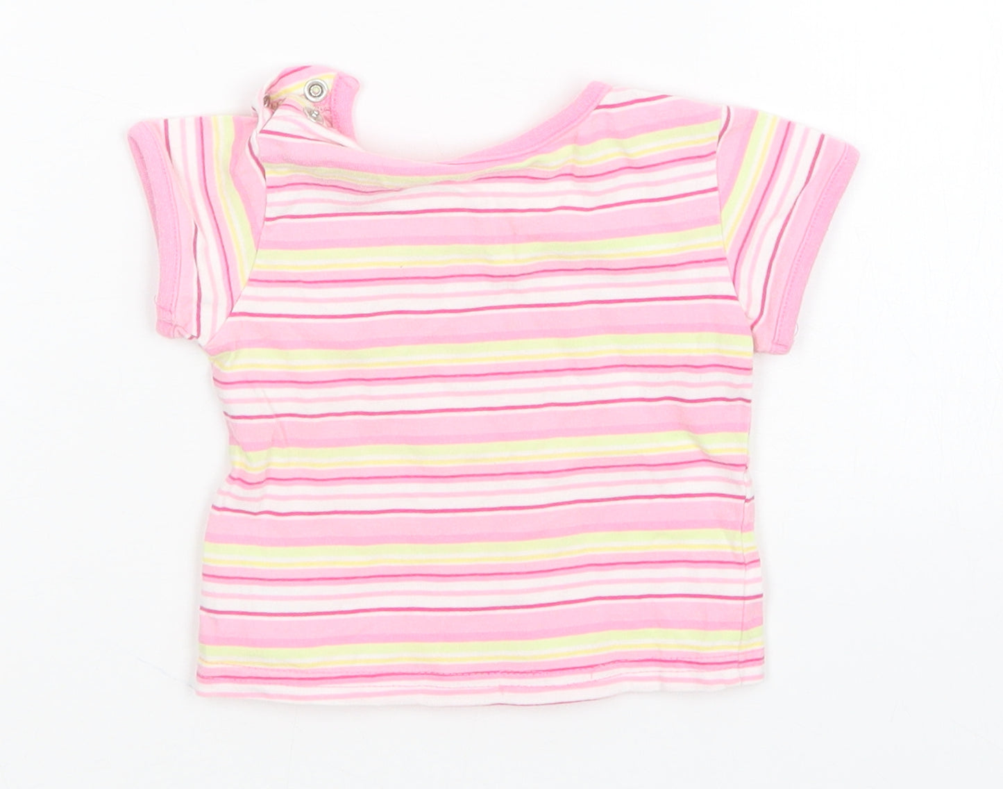 George Girls Multicoloured Striped  Basic T-Shirt Size 0-3 Months