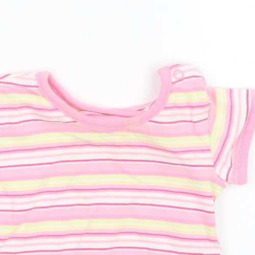 George Girls Multicoloured Striped  Basic T-Shirt Size 0-3 Months