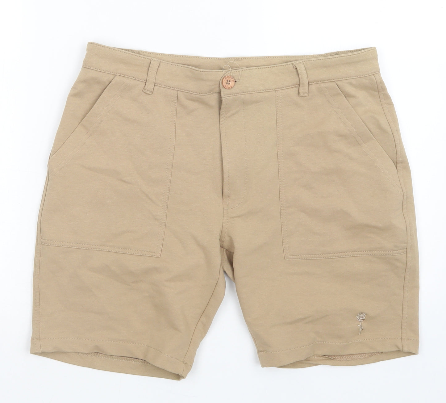 Rose London Mens Beige   Sweat Shorts Size S