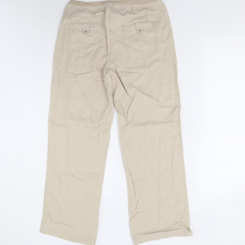 Preworn Womens Beige   Trousers  Size 12 L27 in