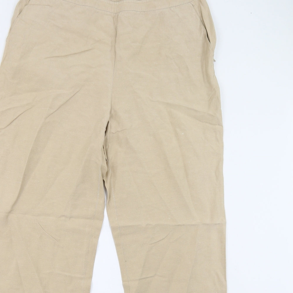 Jaeger Womens Beige   Trousers  Size 14 L29 in