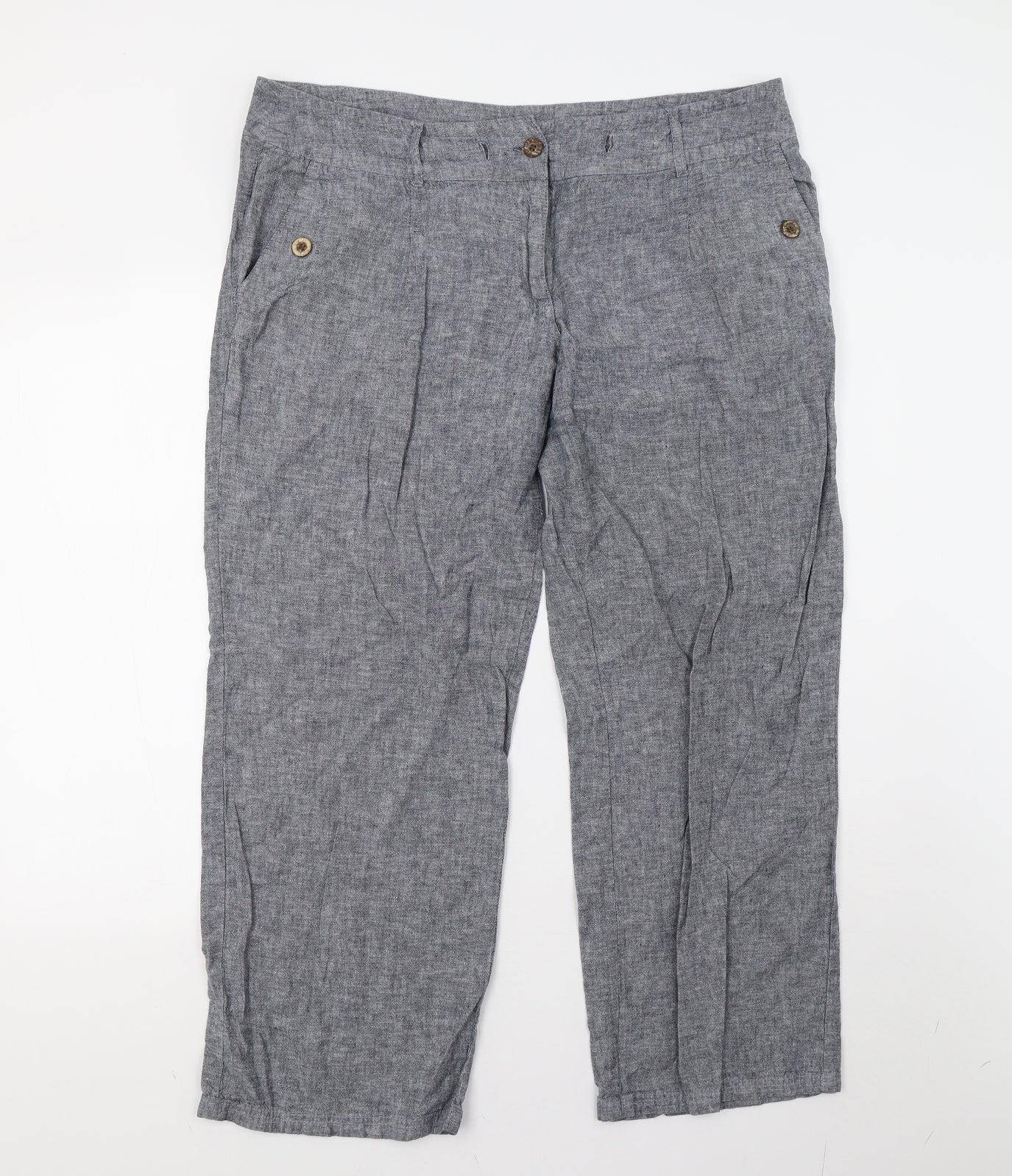 Tesco Womens Grey   Trousers  Size 16 L28 in