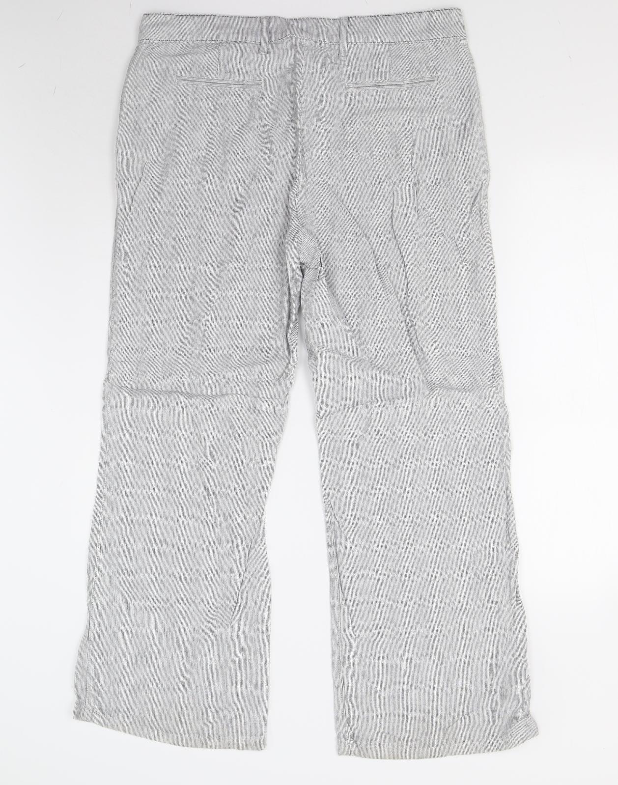 Per Una Womens Grey   Trousers  Size 14 L27 in