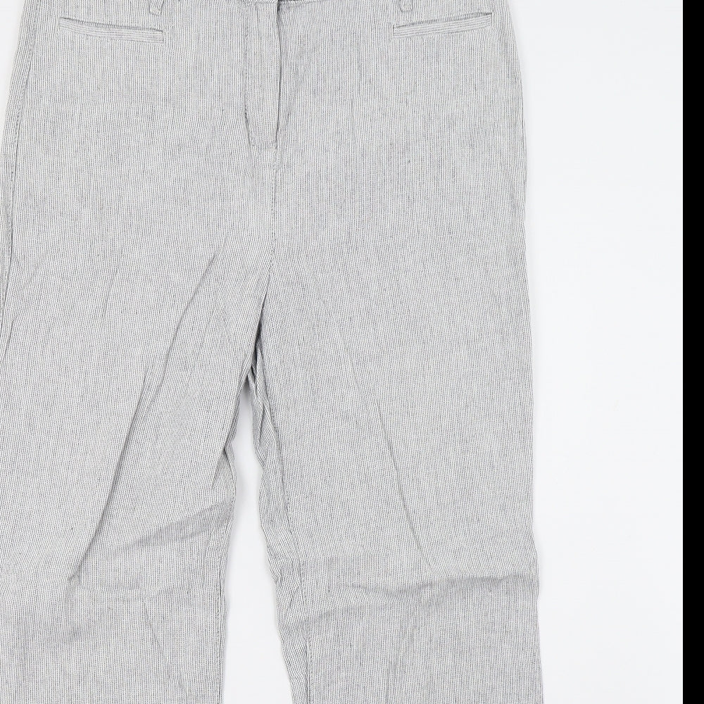 Per Una Womens Grey   Trousers  Size 14 L27 in