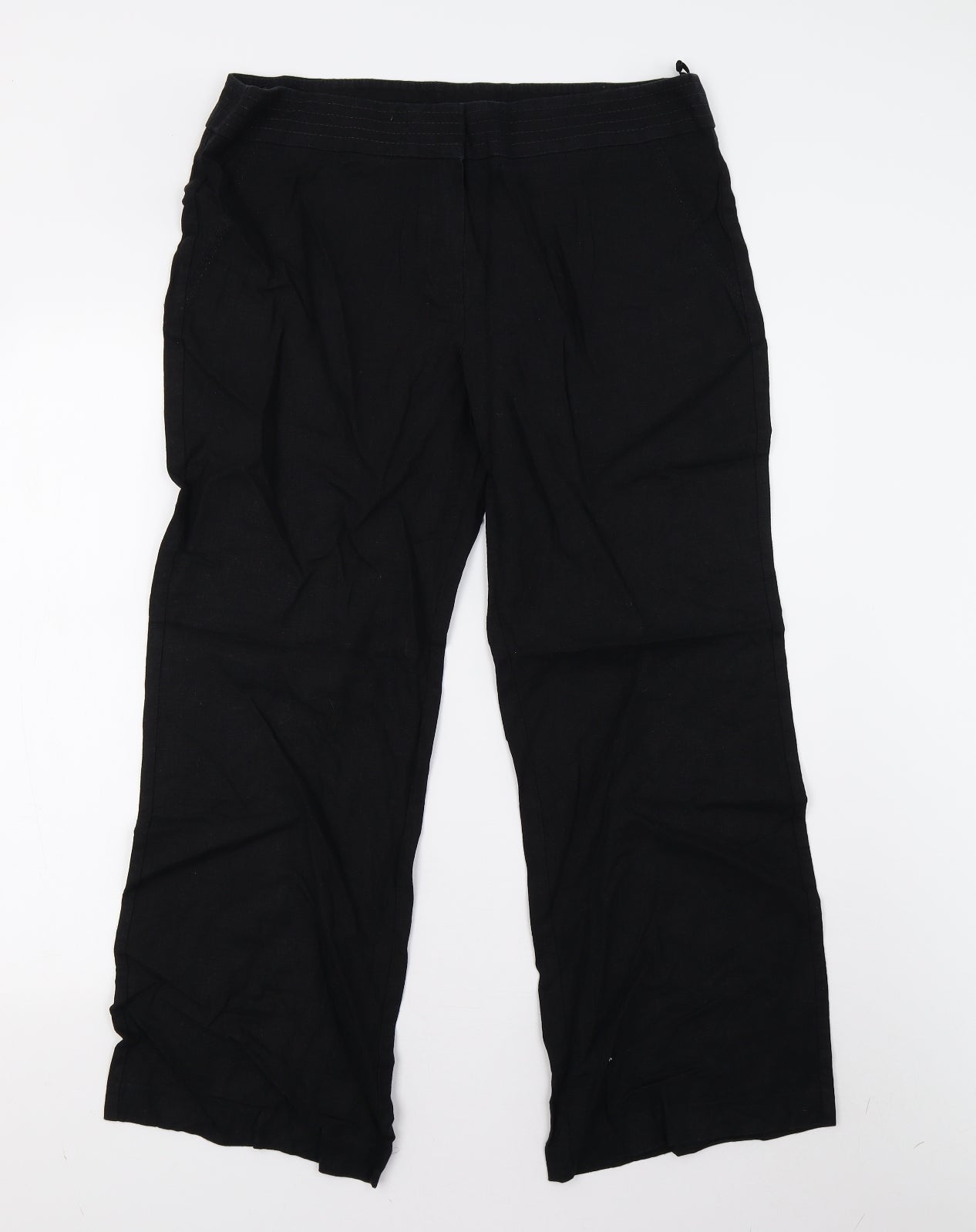 M&S Womens Black   Trousers  Size 16 L27 in - Short