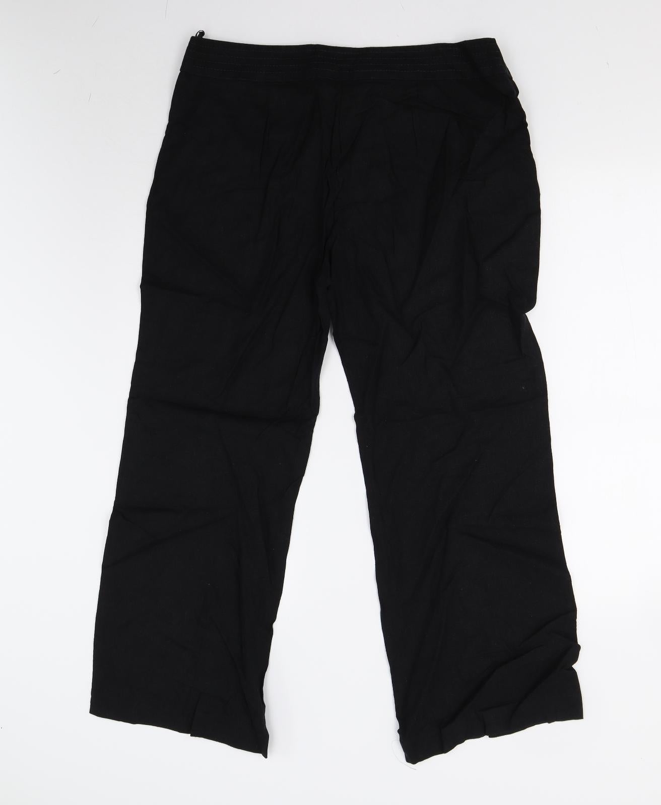 M&S Womens Black   Trousers  Size 16 L27 in - Short