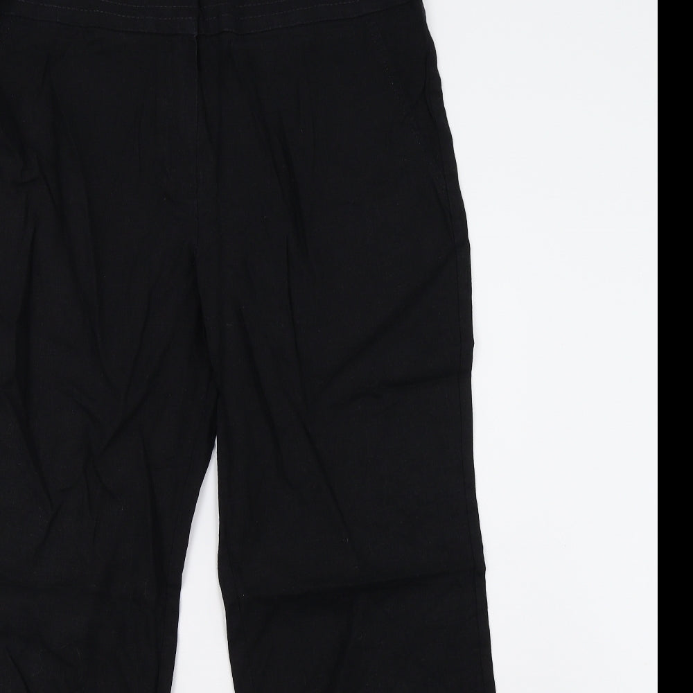 M&S Womens Black   Trousers  Size 16 L27 in - Short