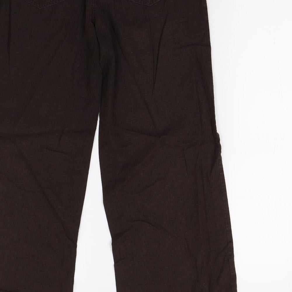 Next Petite Womens Brown   Trousers  Size 12 L27 in