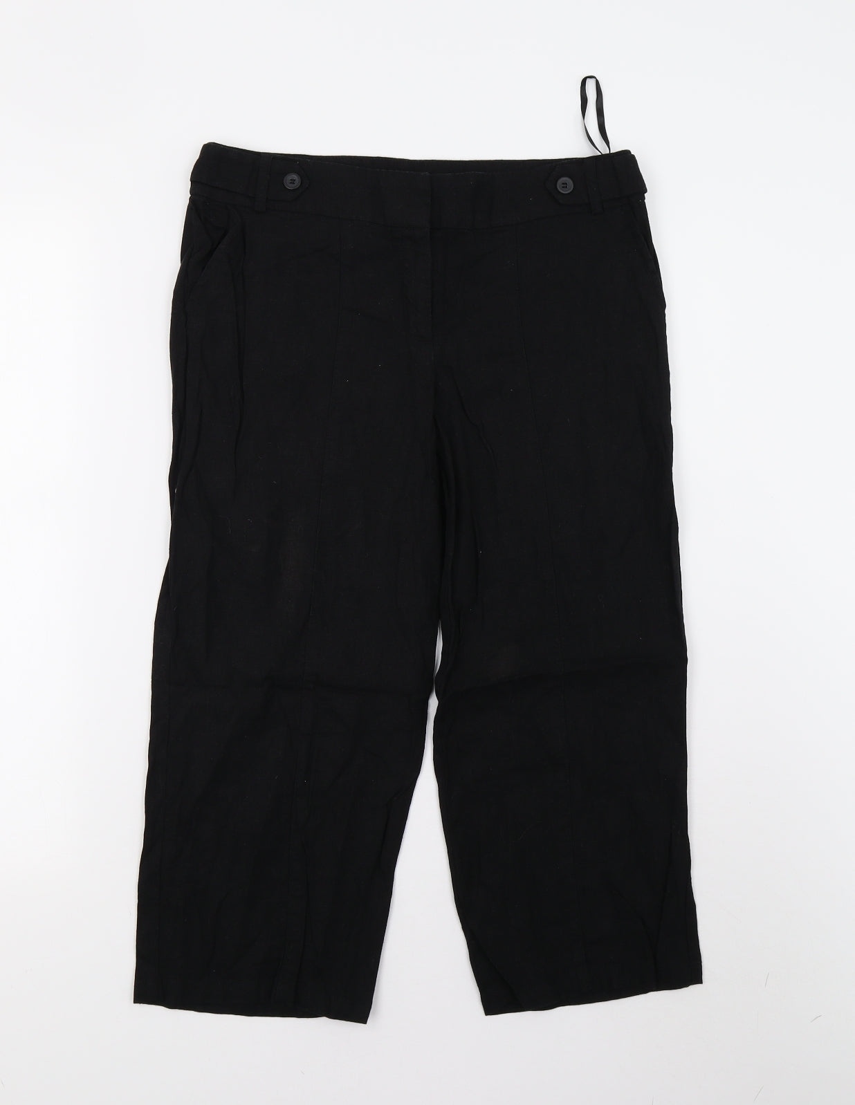 F&F Womens Black   Pedal Pusher Trousers Size 10 L21 in