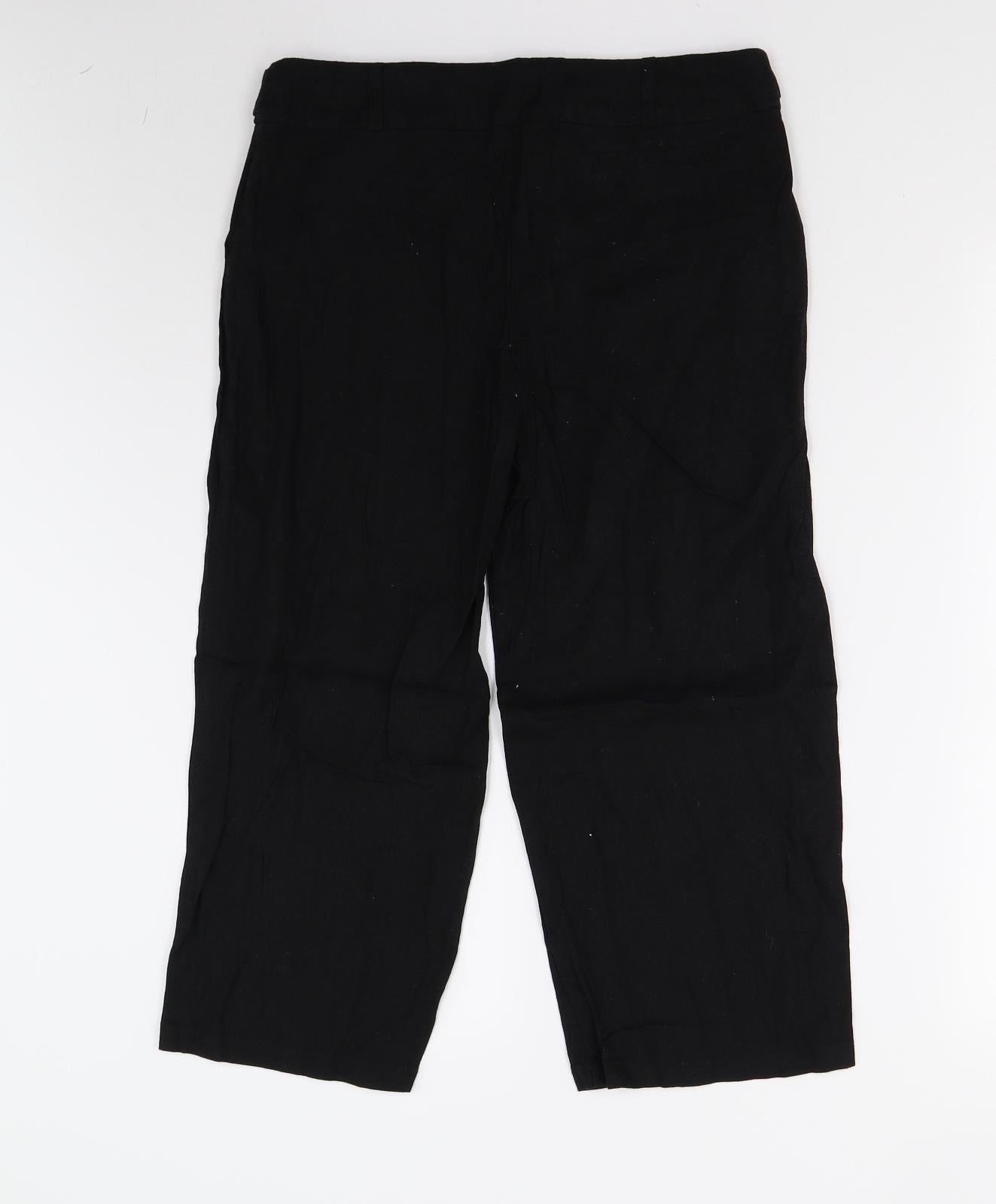 F&F Womens Black   Pedal Pusher Trousers Size 10 L21 in