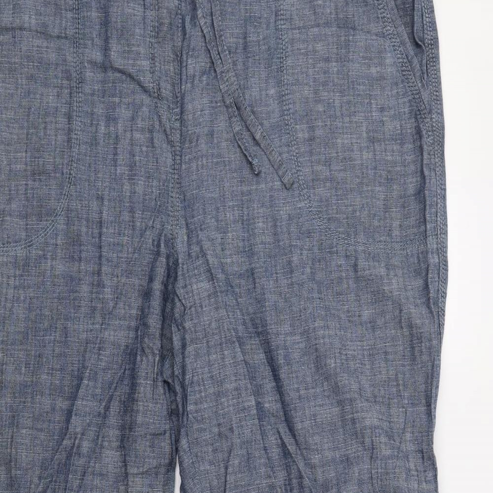 M&S Womens Blue   Trousers  Size 20 L31 in - Long
