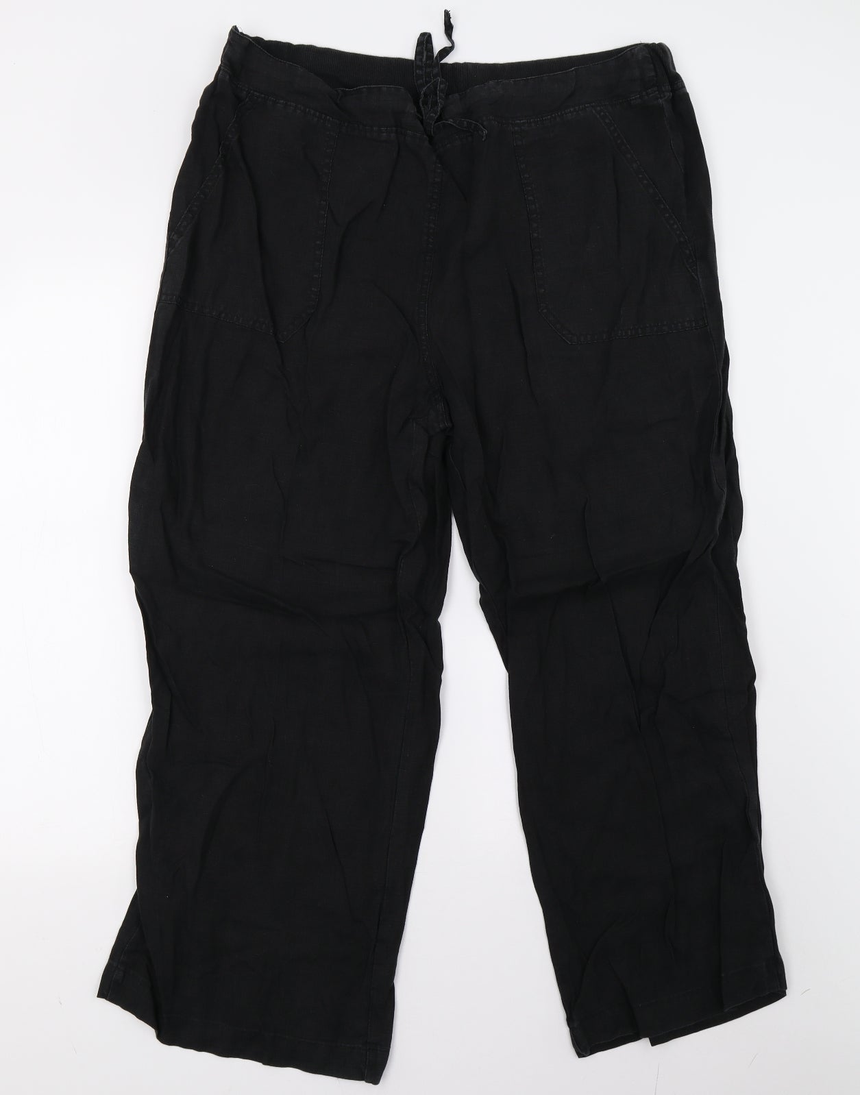M&S Womens Black   Trousers  Size 18 L27 in - Long