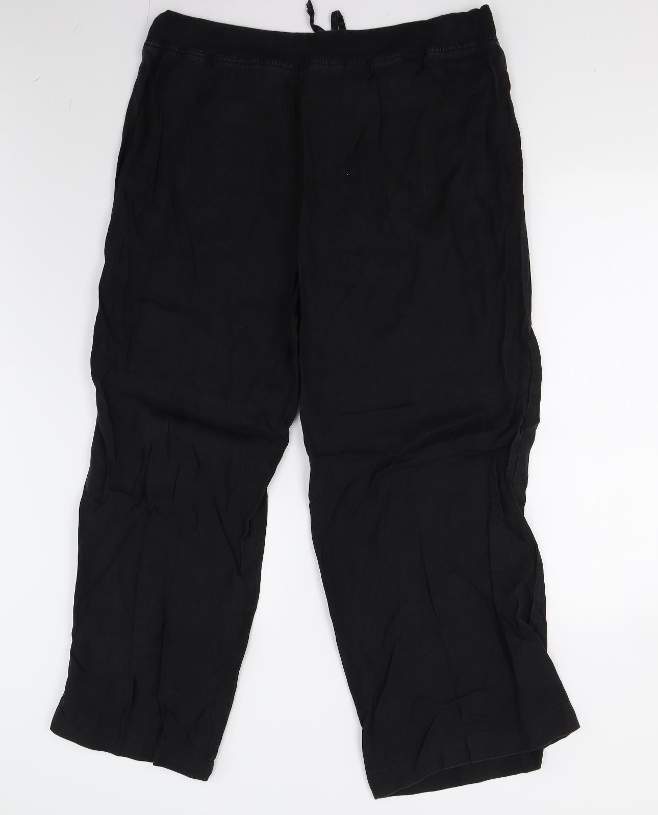 M&S Womens Black   Trousers  Size 18 L27 in - Long