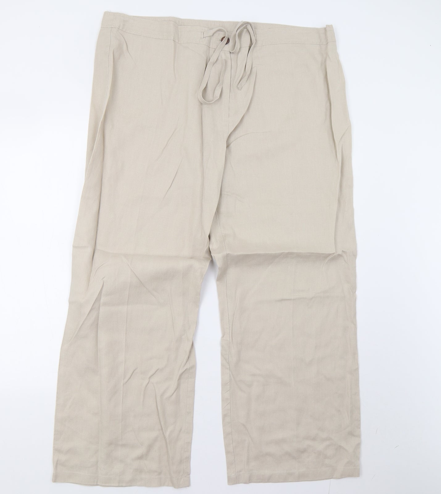 M&S Womens Beige   Trousers  Size 20 L29 in