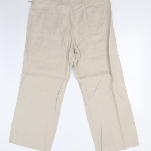 M&S Womens Beige   Trousers  Size 20 L29 in