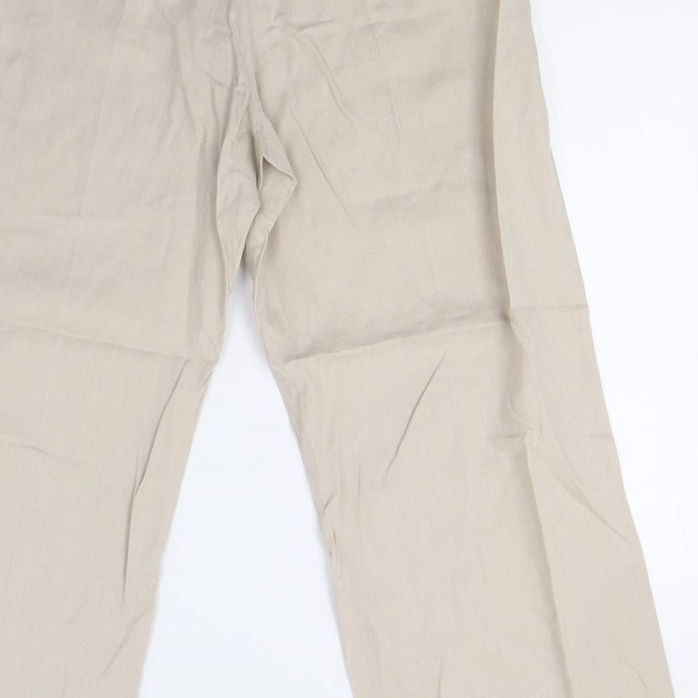 M&S Womens Beige   Trousers  Size 20 L29 in