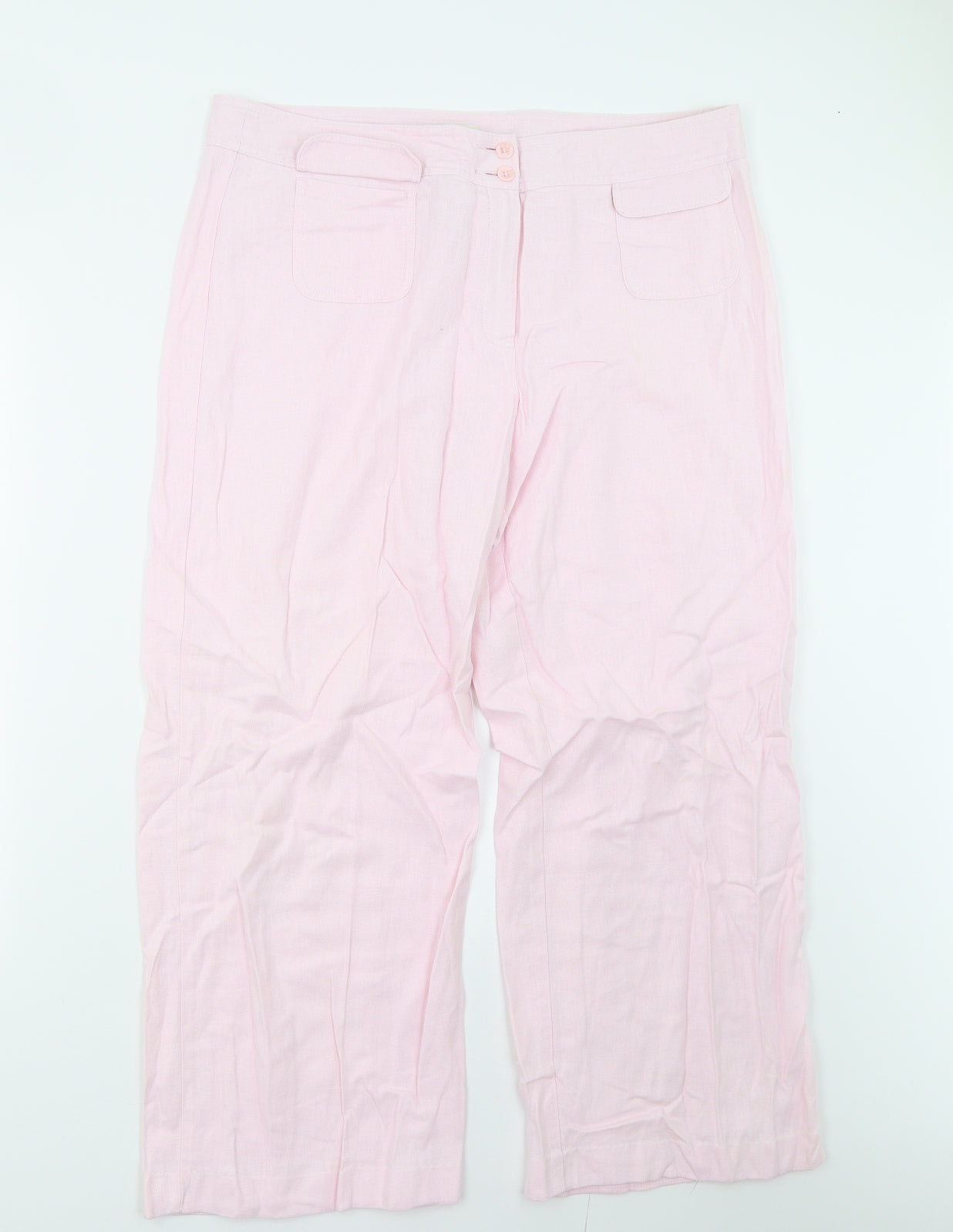 M&S Womens Pink   Trousers  Size 18 L27 in