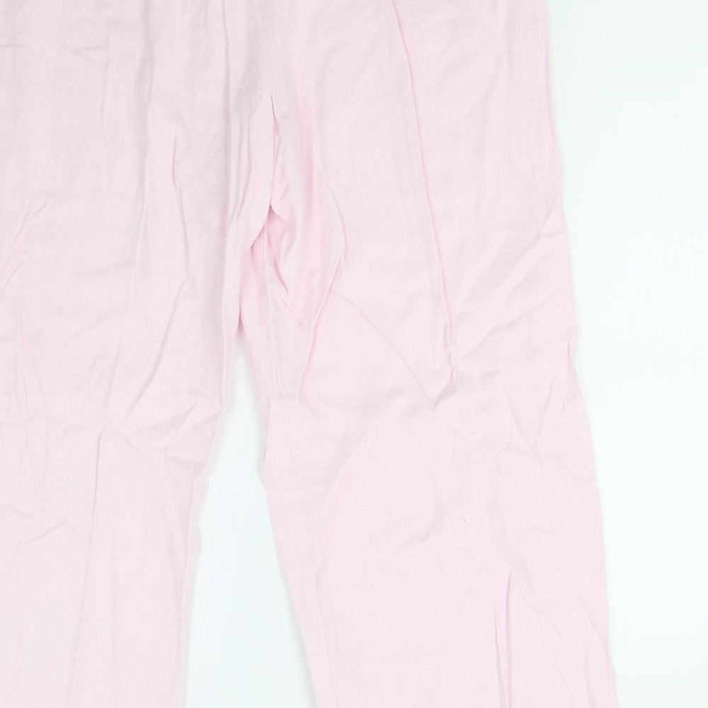 M&S Womens Pink   Trousers  Size 18 L27 in