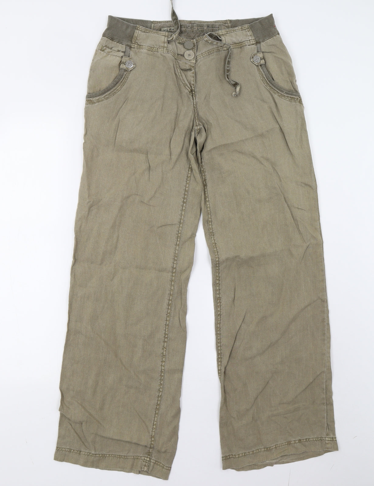 Preworn Womens Green   Trousers  Size 10 L32 in