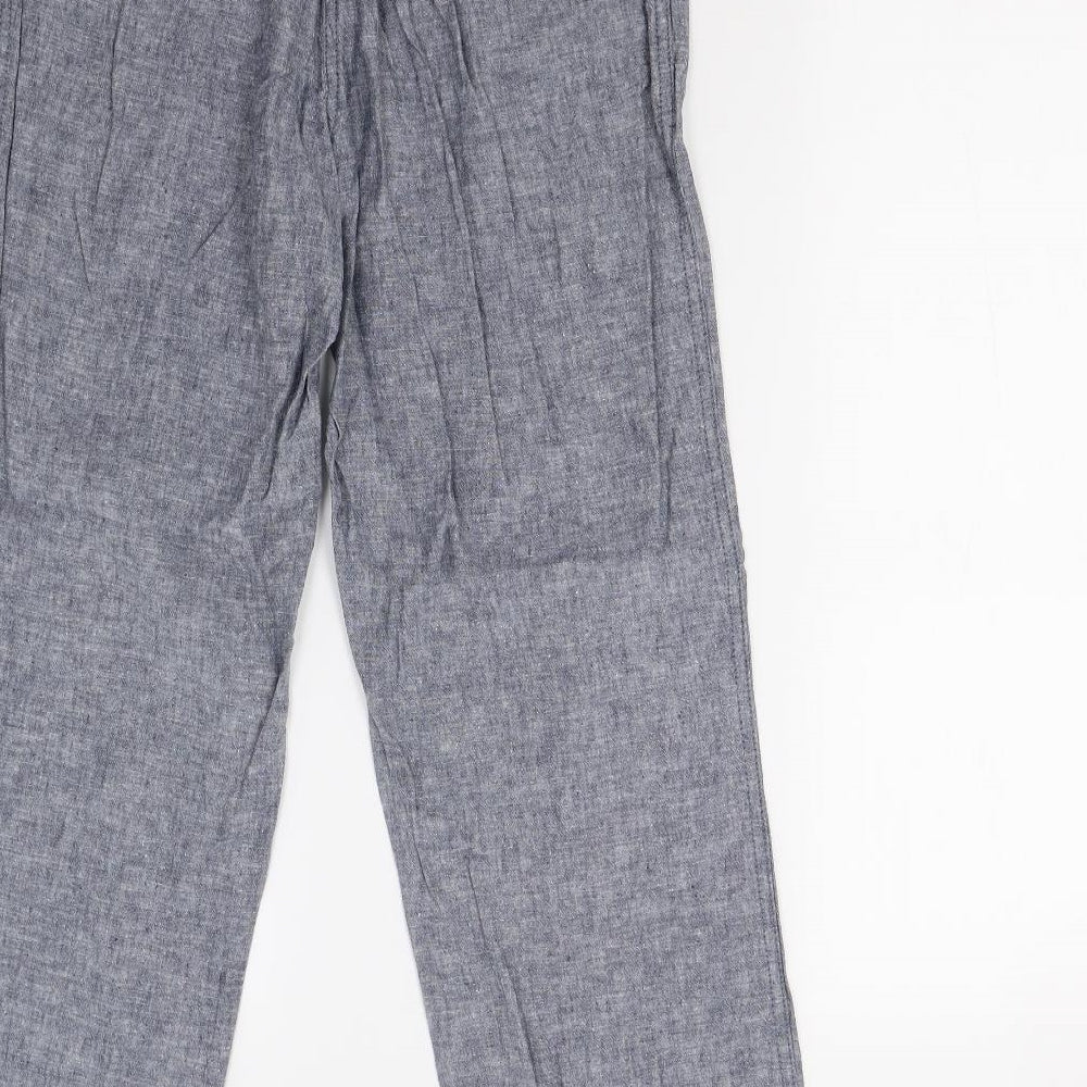 BM Collection Womens Blue   Trousers  Size 10 L29 in