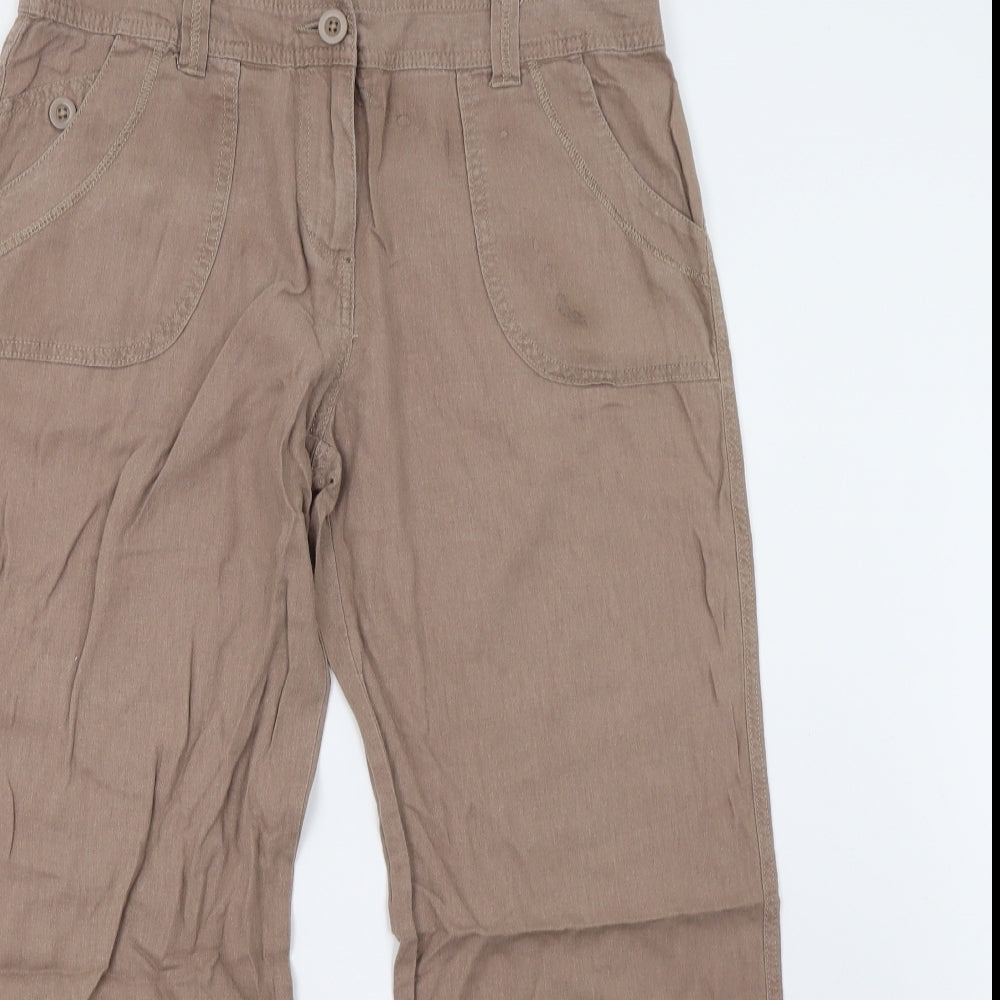 M&S Womens Brown   Trousers  Size 12 L28 in