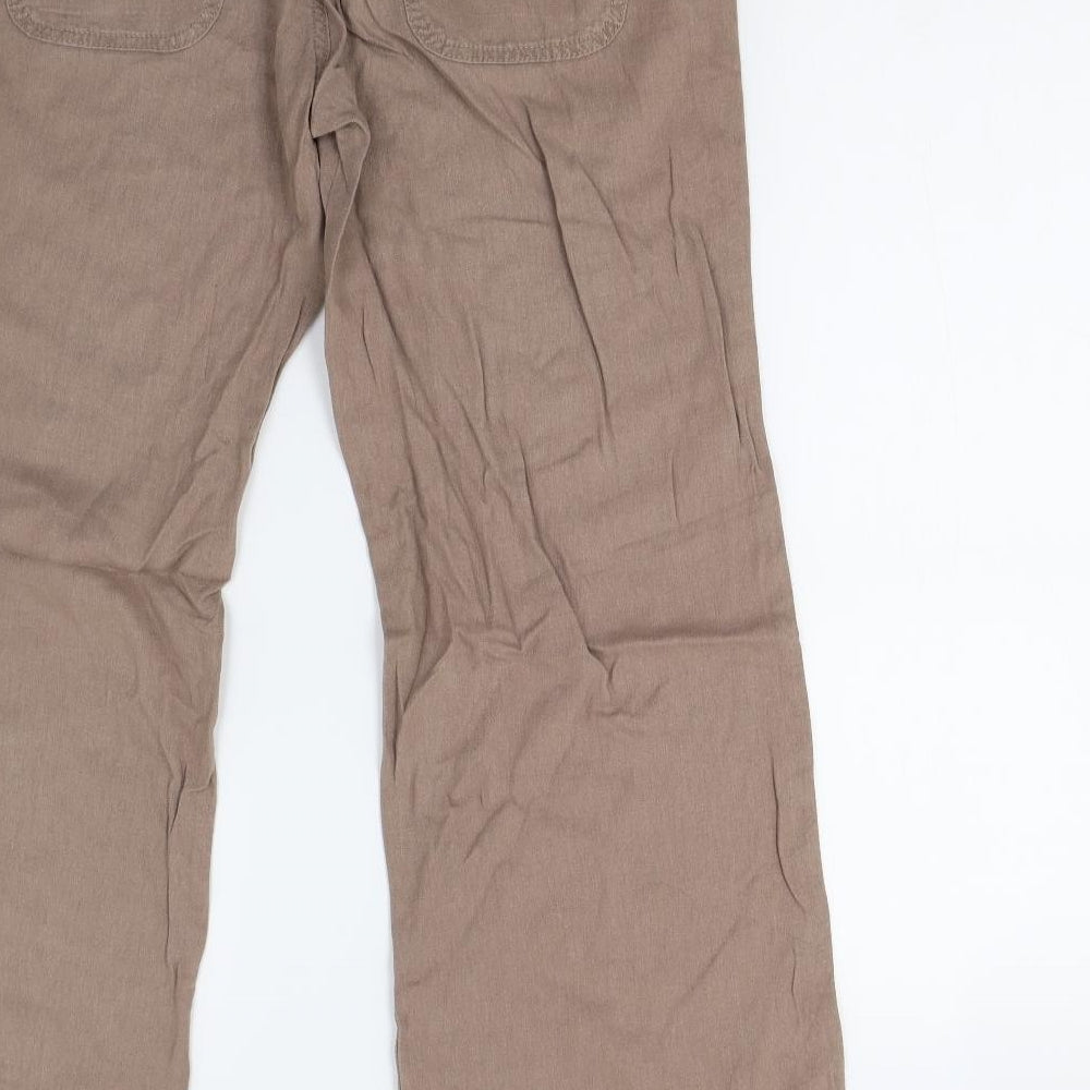 M&S Womens Brown   Trousers  Size 12 L28 in