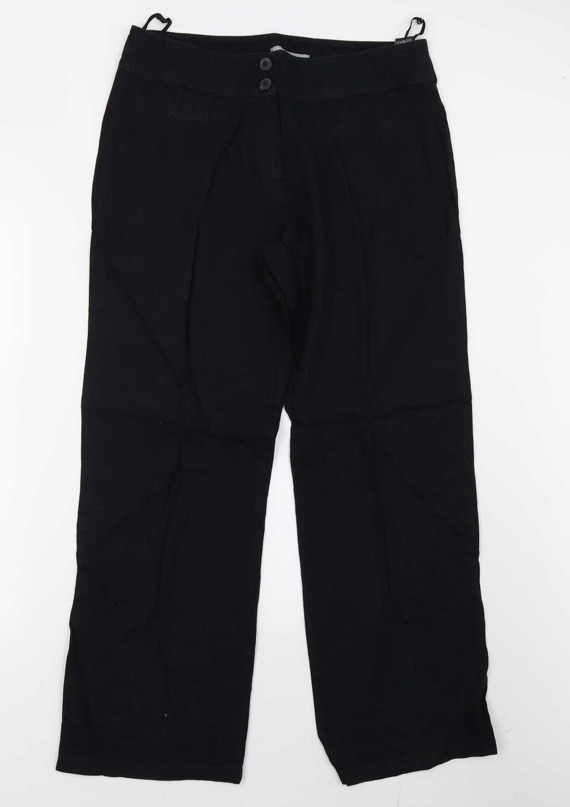M&S Womens Black   Trousers  Size 14 L30 in