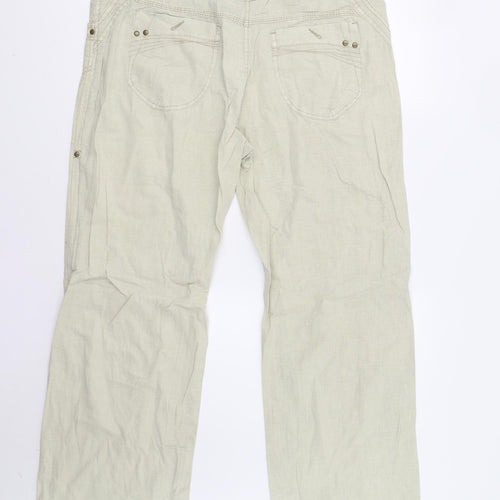 Next Tall Womens Beige   Trousers  Size 16 L33 in - The Boy Fit