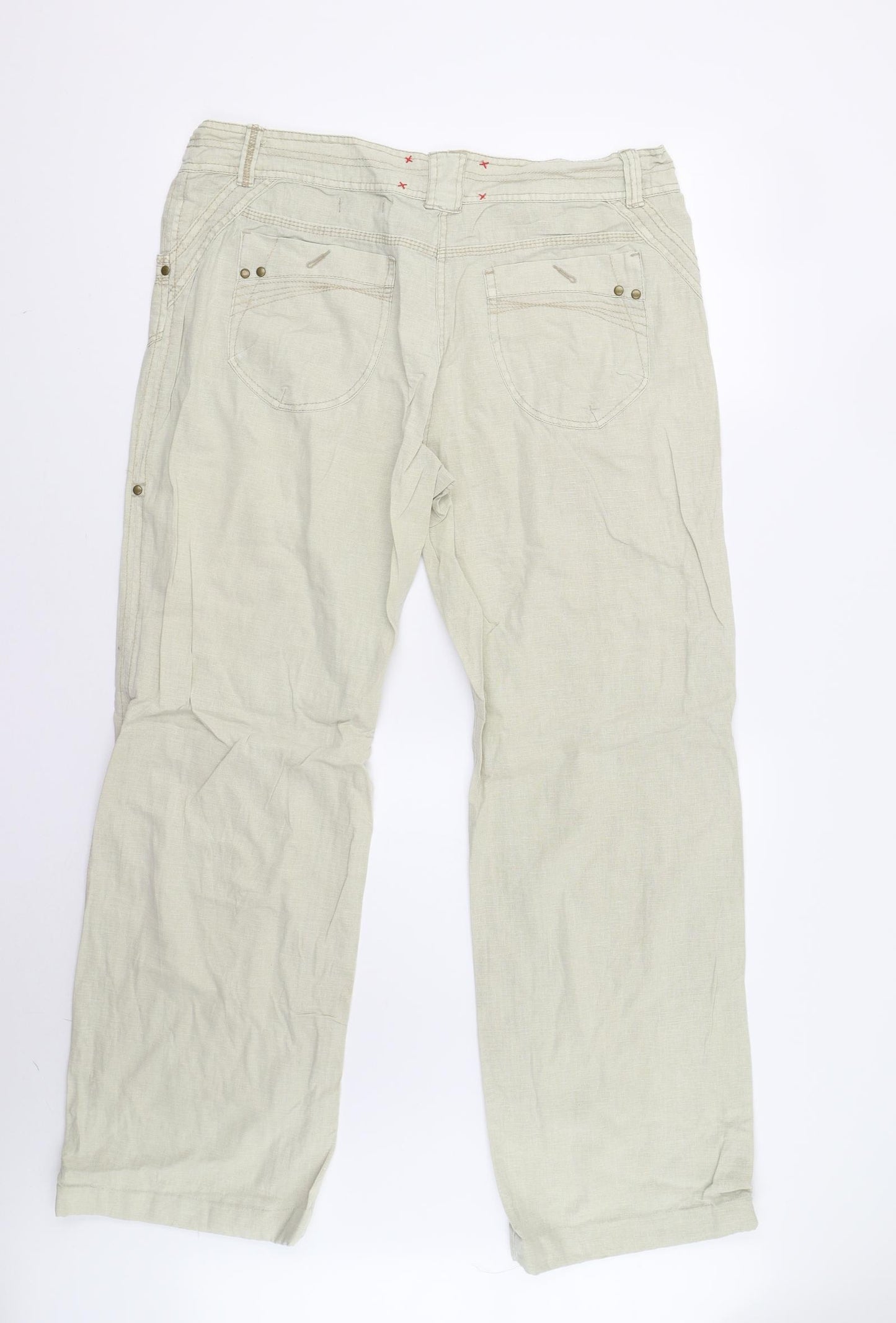 Next Tall Womens Beige   Trousers  Size 16 L33 in - The Boy Fit