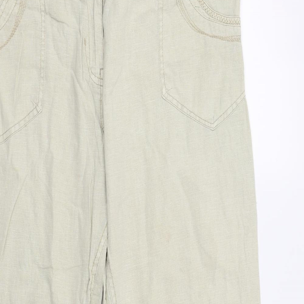 Next Tall Womens Beige   Trousers  Size 16 L33 in - The Boy Fit