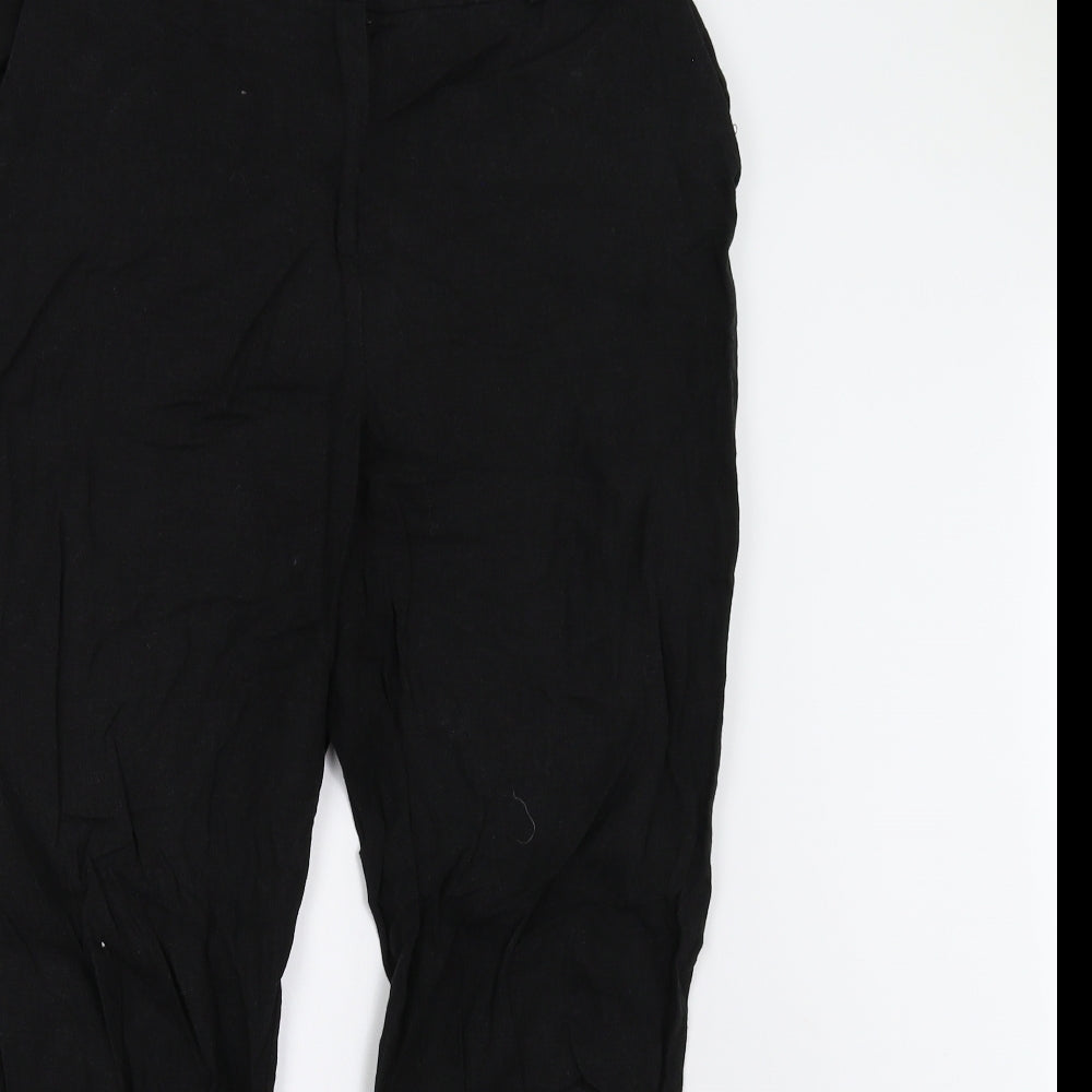 ASOS Womens Black   Cropped Trousers Size 12 L25 in