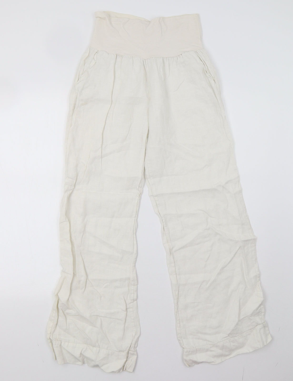 Preworn Womens Ivory   Trousers  Size 10 L29 in