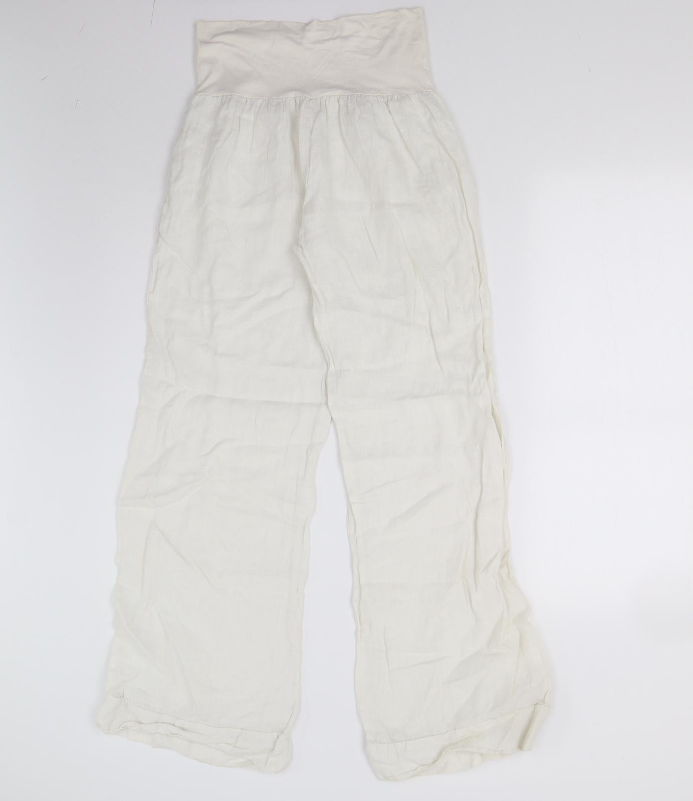 Preworn Womens Ivory   Trousers  Size 10 L29 in