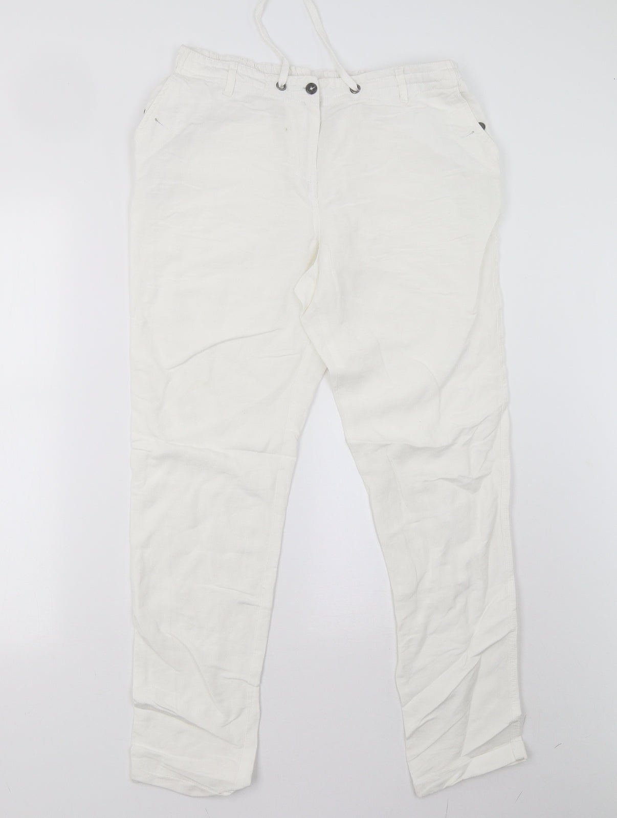 Red Herring Womens White   Trousers  Size 12 L30 in