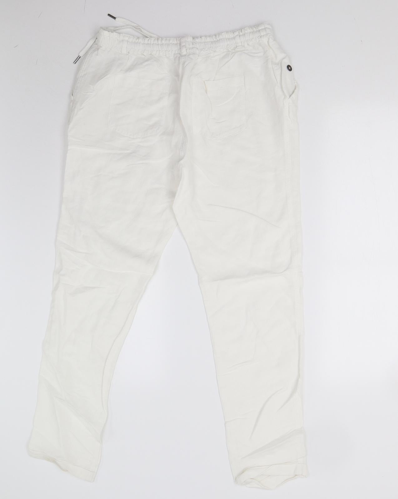 Red Herring Womens White   Trousers  Size 12 L30 in
