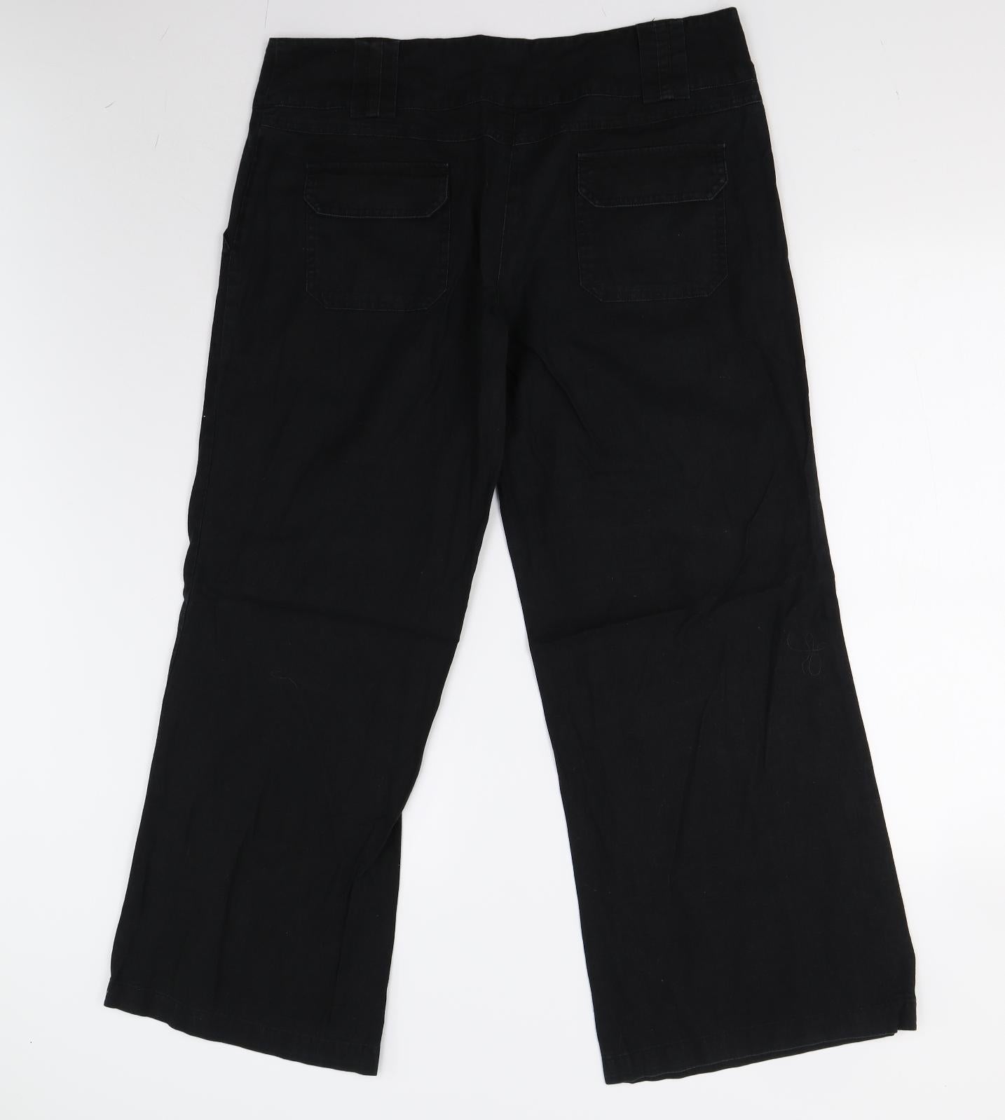 Next Petite Womens Black   Trousers  Size 14 L29 in