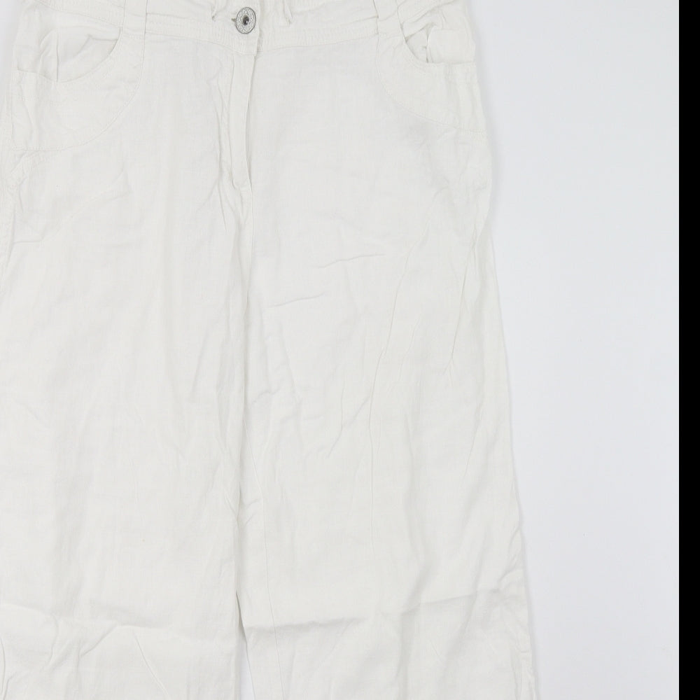 NEXT Womens White   Trousers  Size 14 L29 in - Long