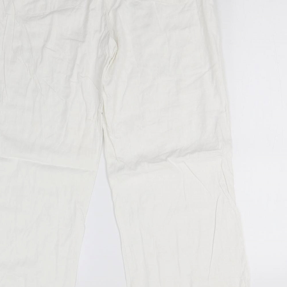 NEXT Womens White   Trousers  Size 14 L29 in - Long