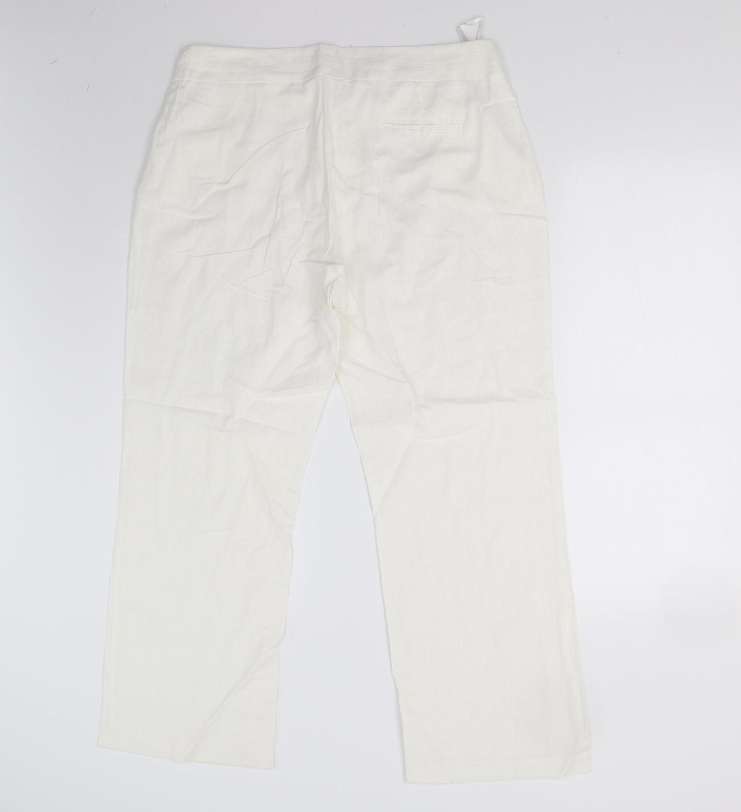 BHS Womens White   Trousers  Size 14 L27 in