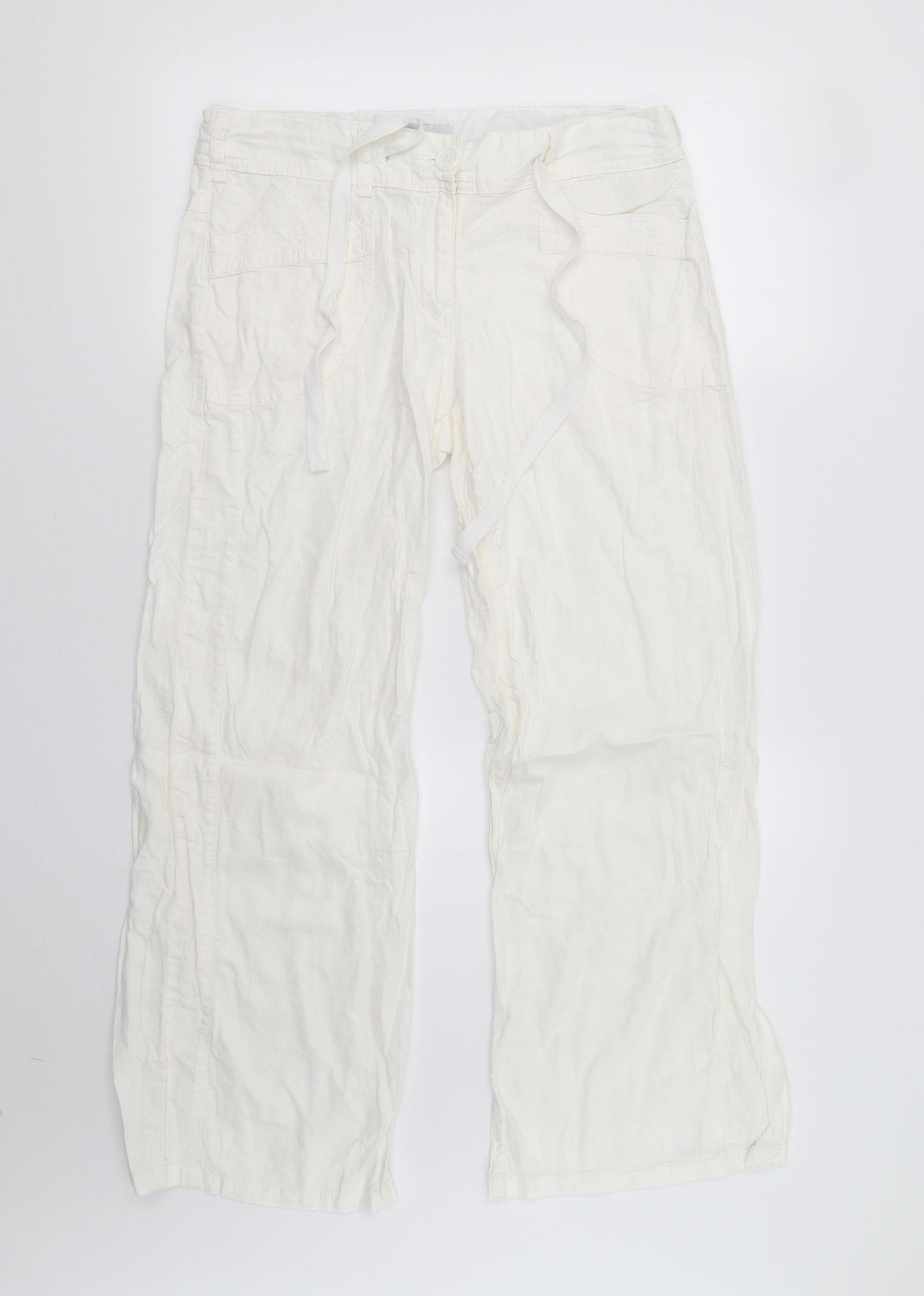 NEXT Womens Ivory   Trousers  Size 12 L28 in