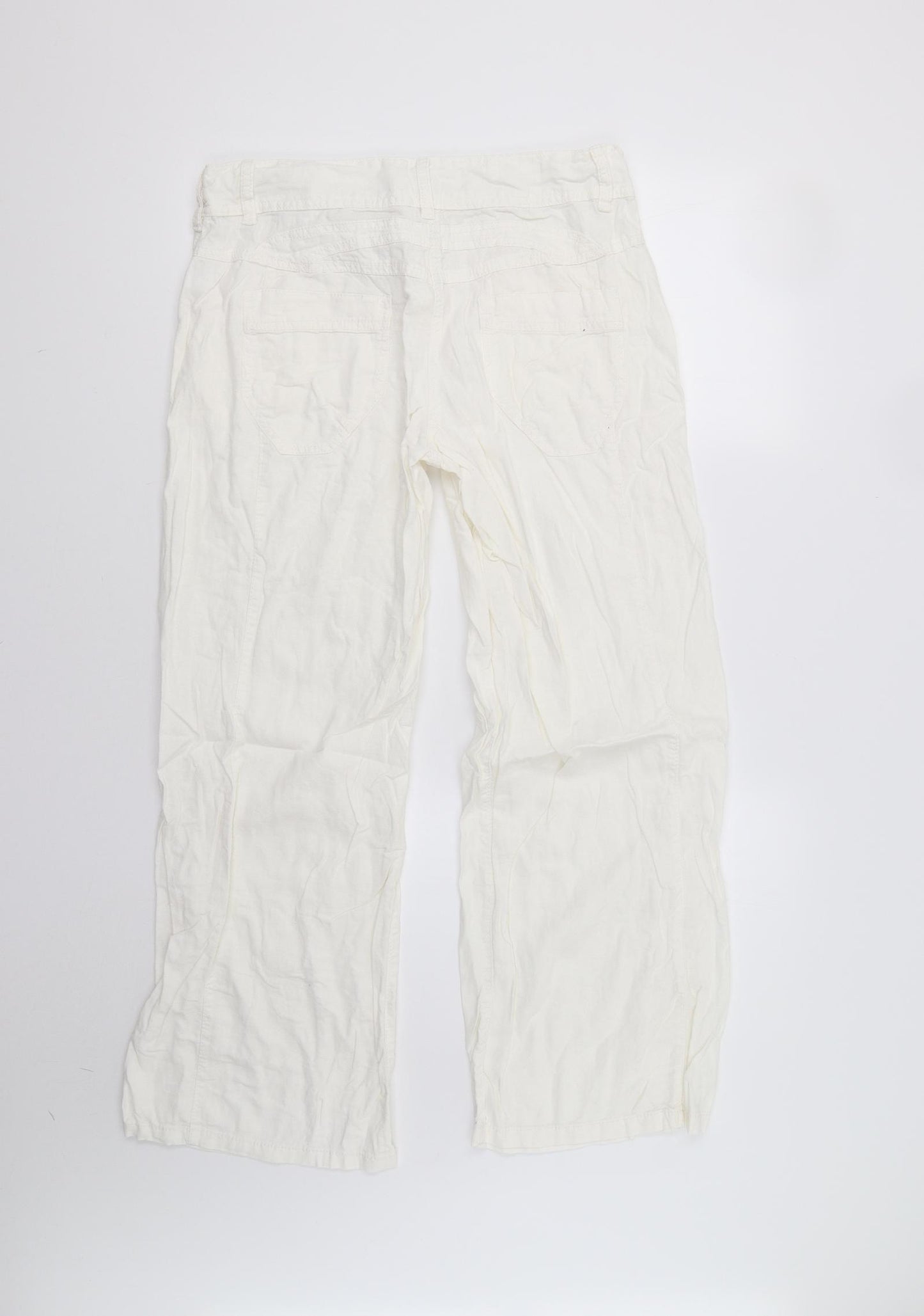 NEXT Womens Ivory   Trousers  Size 12 L28 in