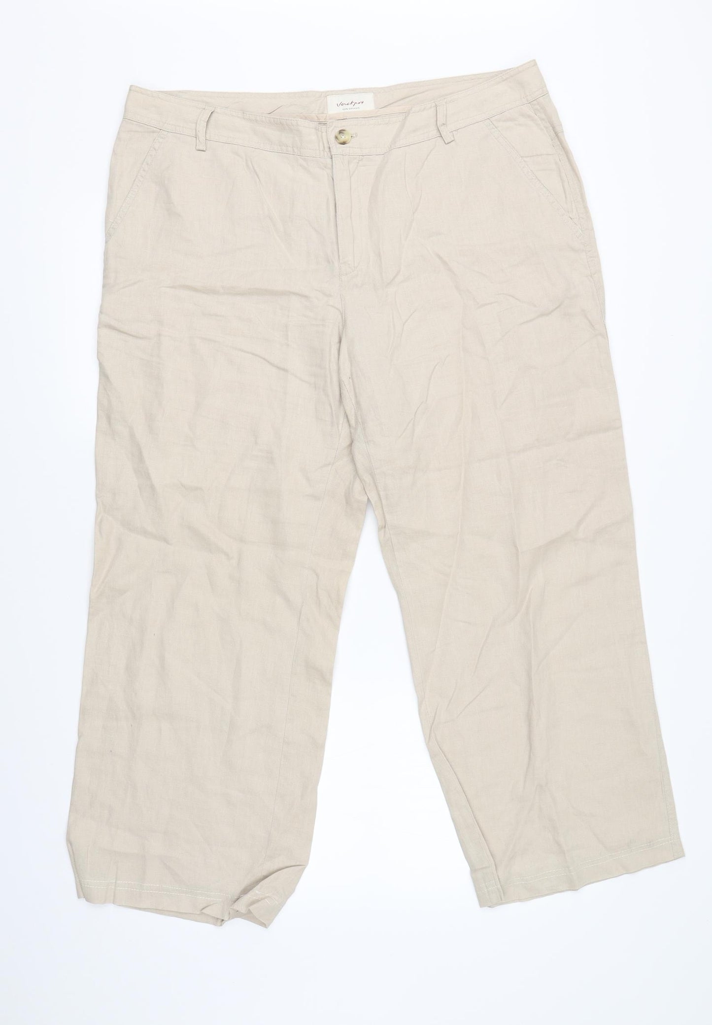 Jackpot Womens Beige   Trousers  Size 38 in L24 in