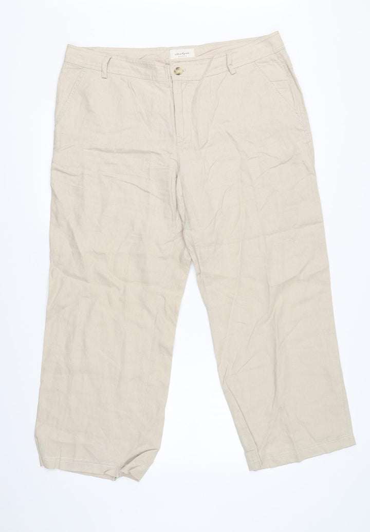 Jackpot Womens Beige   Trousers  Size 38 in L24 in