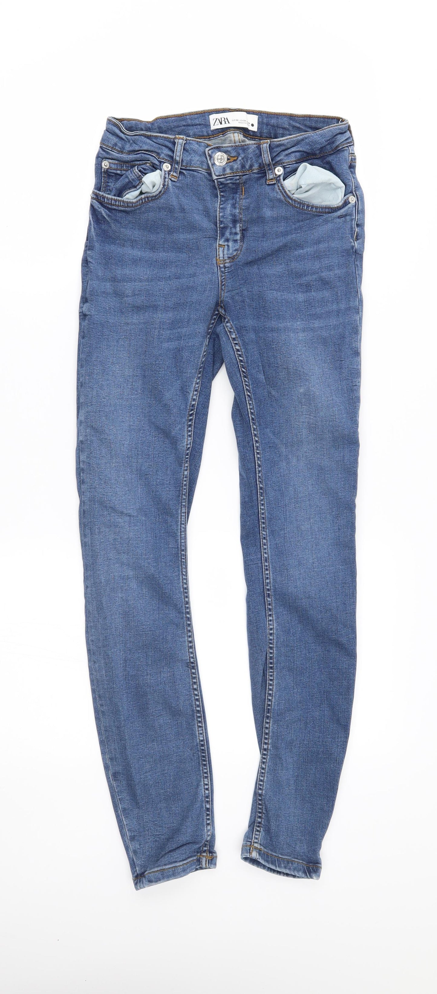 Zara Womens Blue   Skinny Jeans Size 8 L27 in