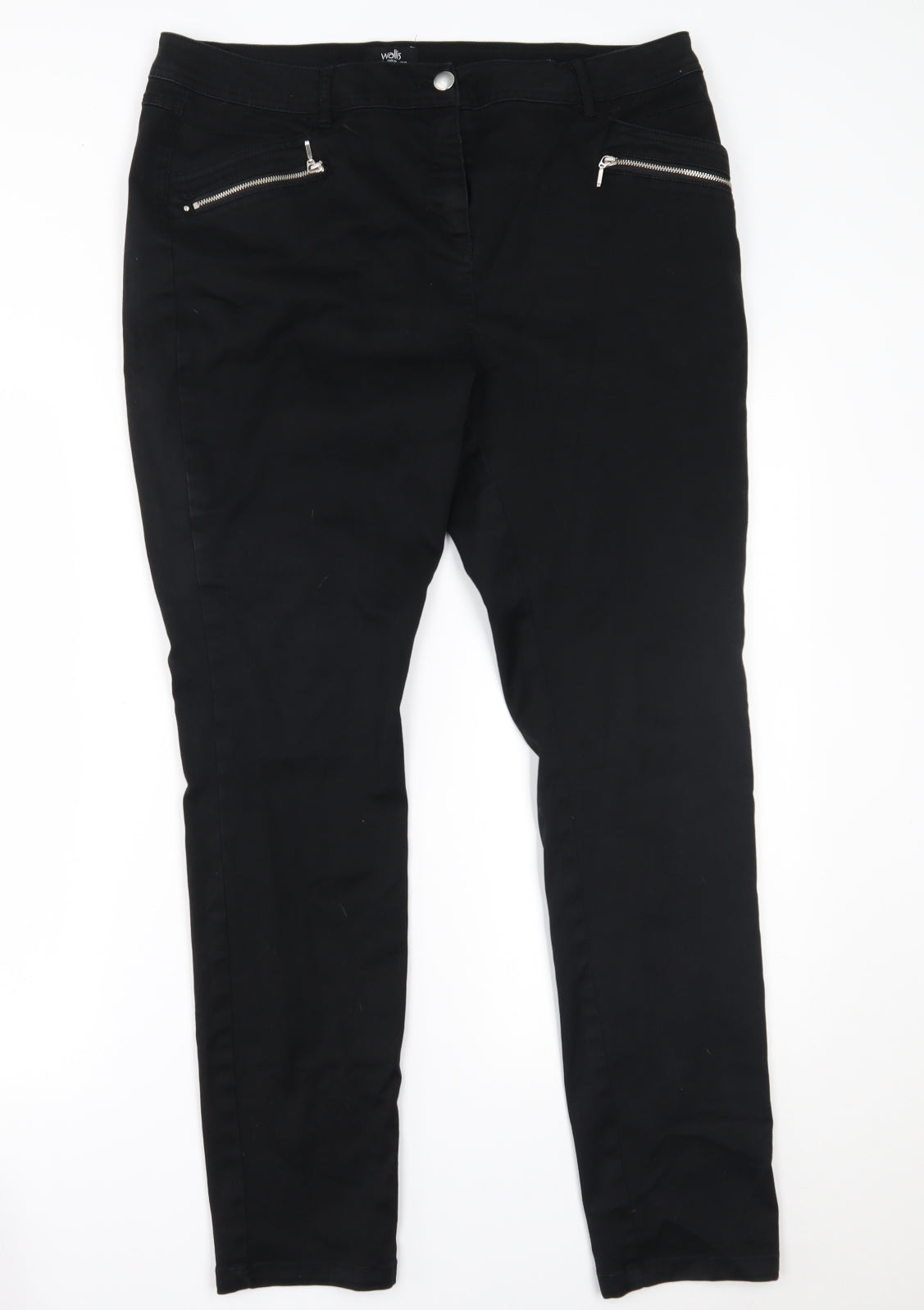 Wallis Womens Black   Straight Jeans Size 18 L29 in