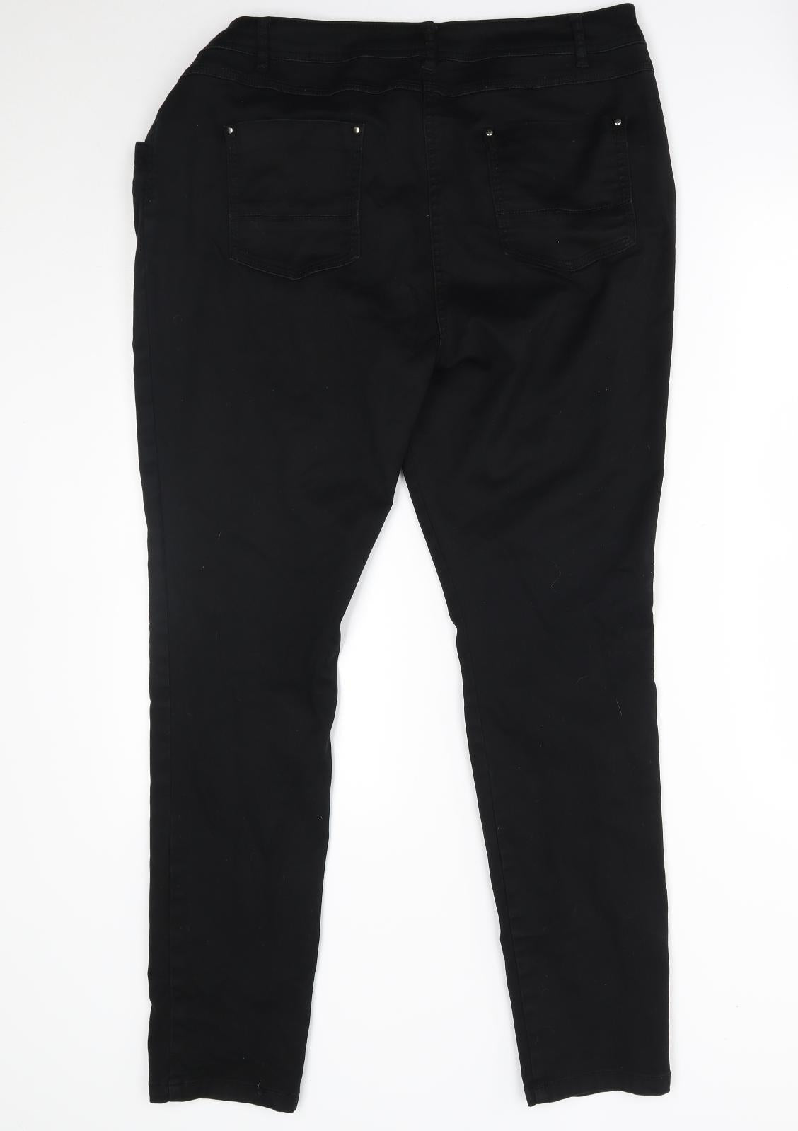 Wallis Womens Black   Straight Jeans Size 18 L29 in