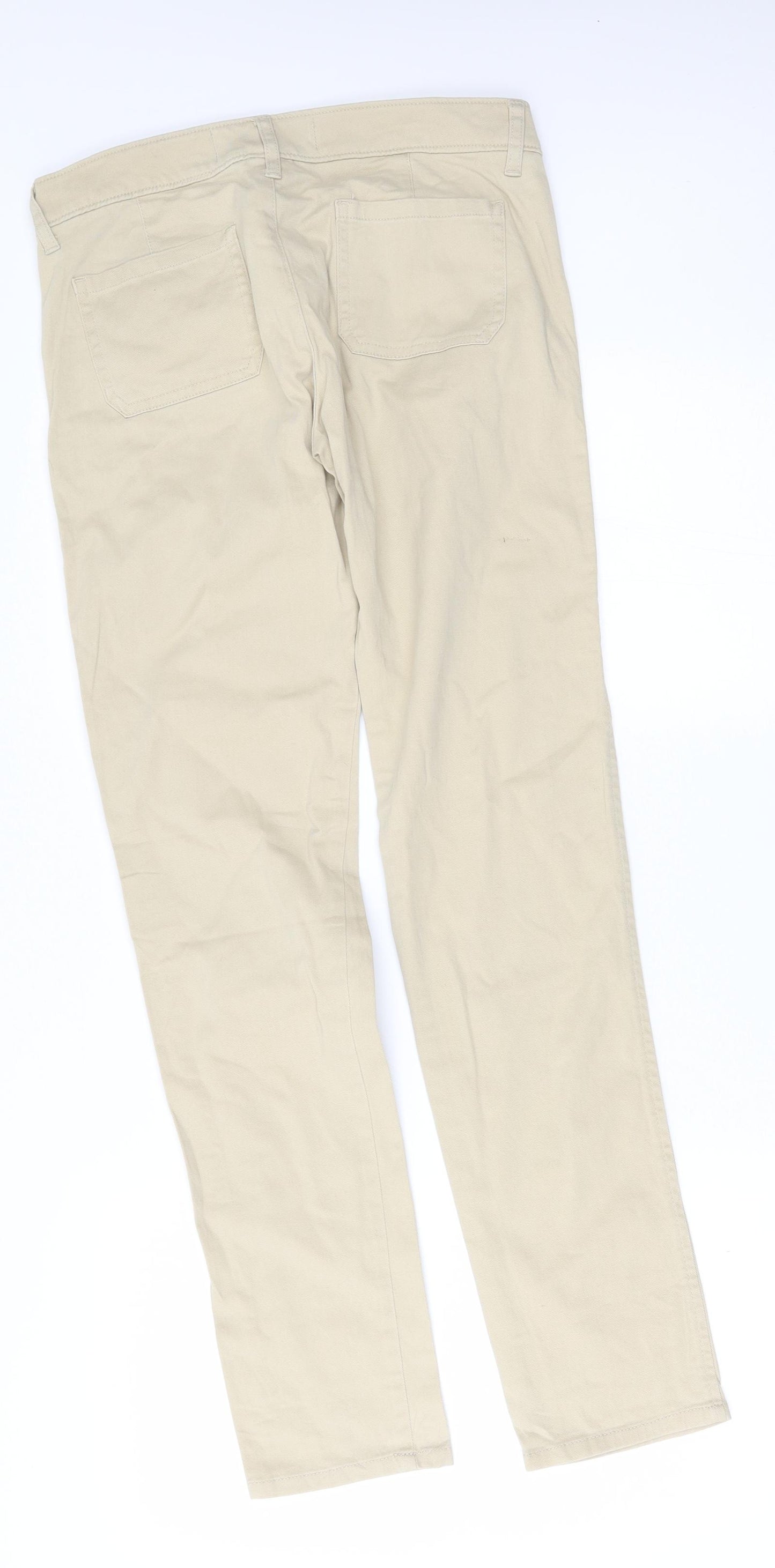 Preworn Womens Beige   Chino Trousers Size 12 L29 in