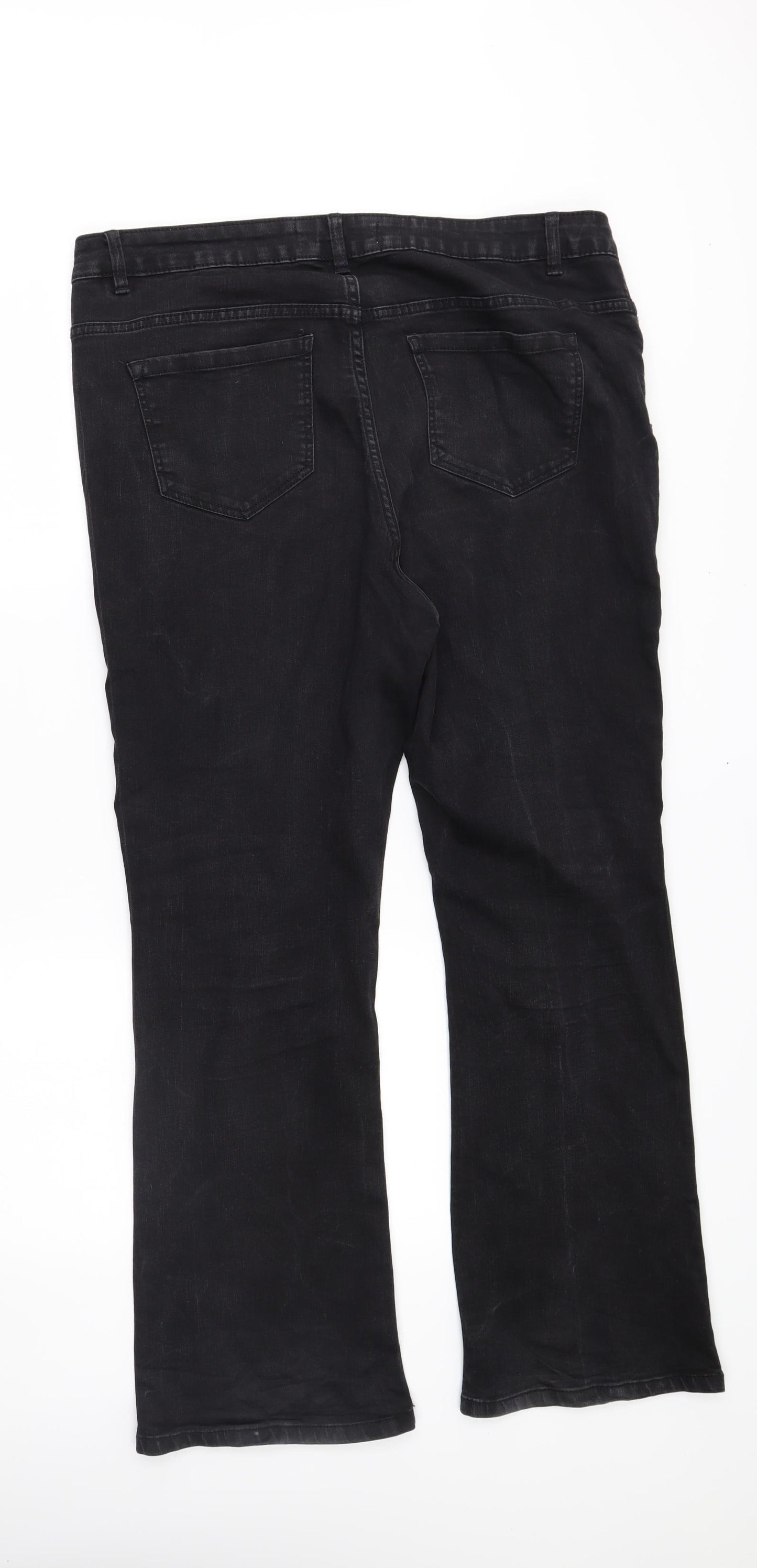 George Womens Black   Bootcut Jeans Size 18 L28 in